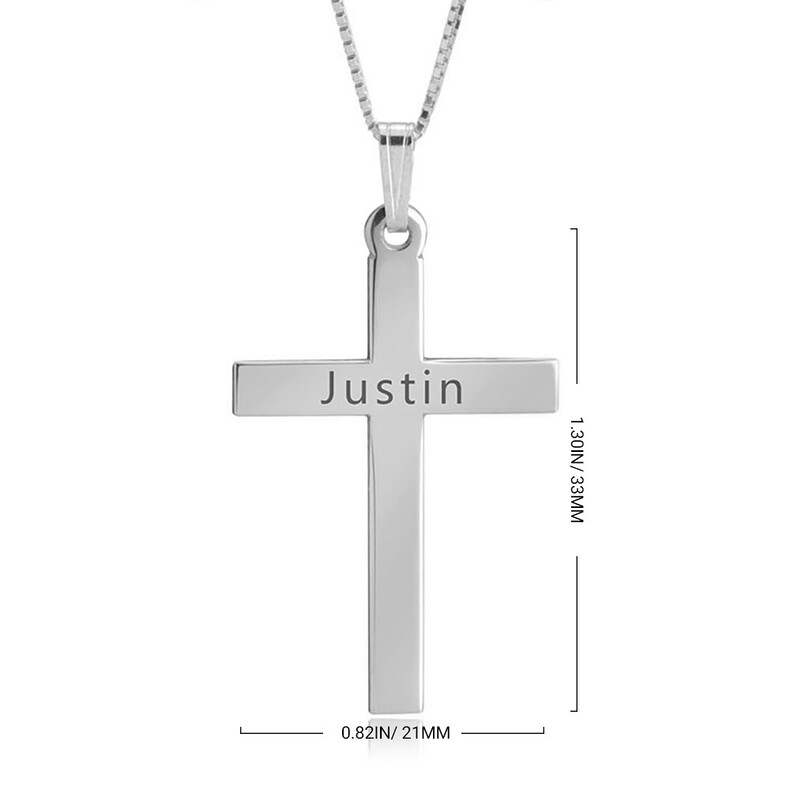 Taufe Andenken Glaube Religion Christ Katholisch Evangelisch Kreuz Gravur Personlalisiert Individuell Trauerschmuck Geburtsgeschenk Silber