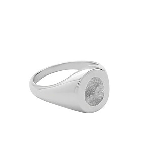 Fingerprint Fingerabdruck Ring Silber Erinnerungsschmuck Trauer Gedenkschmuck Partnerringe Personalisiert Individuell Gestaltung Couple Ringe Rose